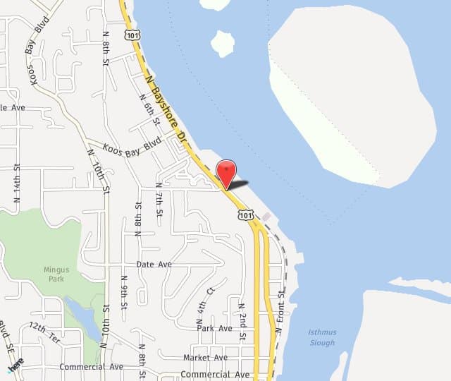 Location Map: 1280 North Bayshore Drive Coos Bay, OR 97420